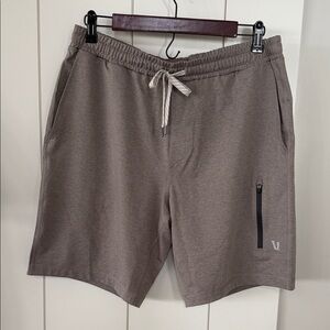 Vuori Taupe Drawstring Performance Shorts
